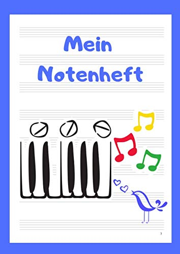 Notenheft für Kinder A4: Mein Notenheft für Kinder und Anfänger Din A4, 110 Seiten, 8 Notensysteme pro Seite, große Lineatur