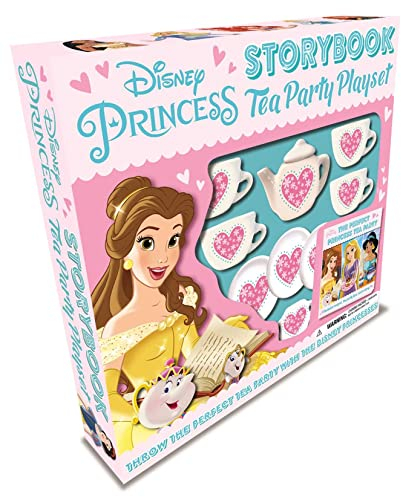 Disney Princess Storybook Tea Party Playset: With 11-piece Porcelain Teapot & Cups