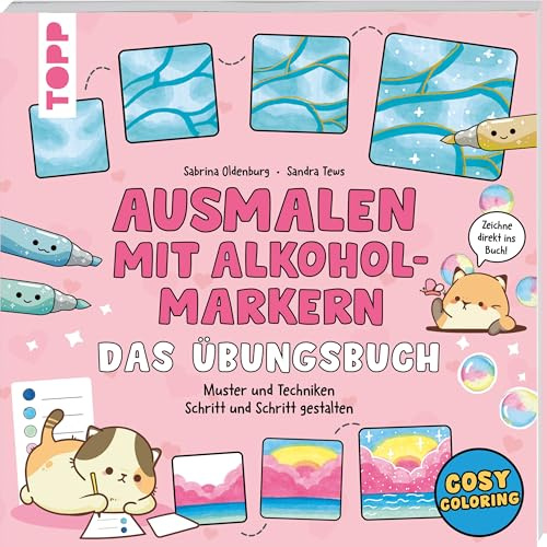 Ausmalen mit Alkoholmarkern - das Übungsbuch: Muster und Strukturen. Zeichne direkt ins Buch!