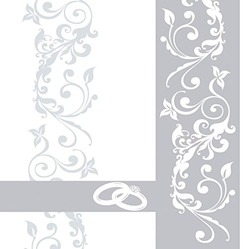 Sovie HORECA Serviette Hochzeit Linclass® Airlaid 40x40 cm Hochzeit 50 Stück (Silber) Feier Verlobung grau