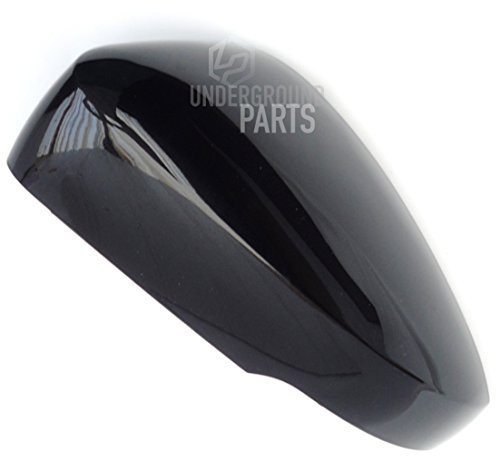 UNDERGROUND PARTS Metallic Black Door Wing Mirror Cover Cap Left Passenger Side for VW Polo 6R 2009-2017
