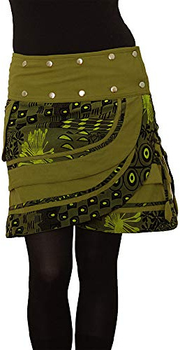 PUREWONDER Wickelrock Minirock aus Baumwolle Rock sk196