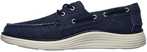 Skechers Men's Status 2.0- Lorano Boat Shoes, Navy Canvas, 10 UK