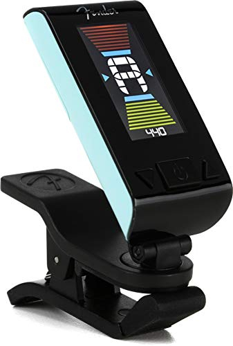 Fender Original Tuner, 360° Adjustable LCD Screen, Vibration-Based Tuning, Daphne Blue