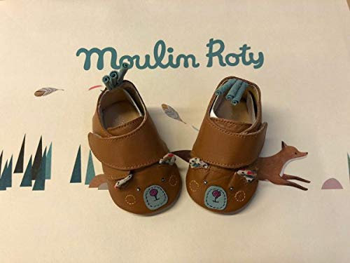 MOULIN ROTY-Chaussons cuir ours les jolis trop beaux