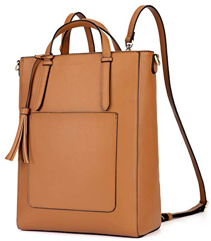 ECOSUSI Borse Tote Donna per pc 14 pollici zaino donna multifunzione pelle 3 in 1 borse multiuso casual universitá