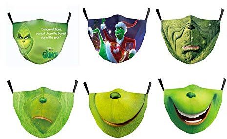 NAQ Timess Mund und Nasenschutz 22.5 * 13.5cm Wiederverwendbar Multifunktionstuch 3D Lustig Waschbar Damen Herren Unisex Mundschutz Nasenschutz Bandana Halstuch für Erwachsene (A2-22.5cm-6pcs)