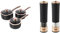 Tower T800001RB Saucepan Set, Aluminium, Black and Rose Gold & Electric Salt and Pepper Mill, Stainless Steel, Soft-Touch Body, Rose Gold and Black