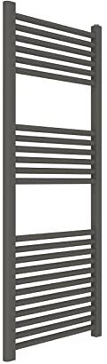 ERCOS Scaldasalviette Termoarredo Bagno Dimensioni 500x1200 MM Radiatore Colore Quarzo Opaco , Attacchi da 1/2 Fornito Con Kit Montaggio