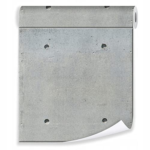 Vlies Tapete Rolle Betonoptik Beton Loft 10mx50cm Schlafzimmer Wohnzimmer Industrial Style grau Modern 10M Vliestapete Tapeten Wandtapete Mustertapete Tapetenrolle inklusiv Kleister (1027)