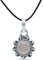 mantraroma Kettenanhänger 925 Silber Rosenquarz rosa Stein Edelstein Kettenanhänger Damen Sterling Silber Halskette Anhänger Geschenk (MAH-160-07)