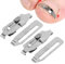 Corrector de Uñas Encarnadas, 2 Piezas Herramienta de Corrección de Paroniquia Herramienta de Pedicura Correctora de Uñas Encarnadas de Acero Inoxidable para Corrección de Uñas de los Pies
