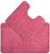 Allure Luxury Two Piece Bath & Toilet Mat Set, Non-Slip, Deep Pile Soft & Absorbent Microfibre, Quick Dry, Easy Care (Rose Pink)