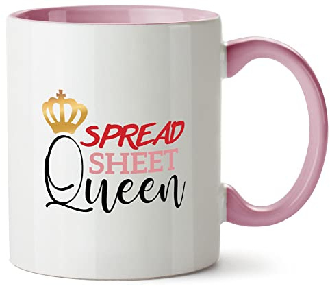Hippowarehouse Spreadsheet Queen Printed Mug Various Colour Options Ceramic Cup Kitchenware 11oz