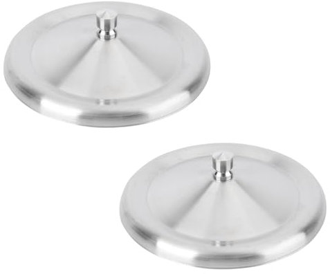 Operitacx 2 Stück Edelstahl-Becherabdeckungen für Getränke, Tassenabdeckung, Teetassen mit Deckel, runder Tee-, Coffee- und Wasserbecherdeckel für Camping, Büro-Teetasse, Heimküche 12CM