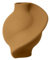 Louise Roe Ceramic Pirout vase #01 Sanded Ocker, Ceramic Stoneware Ø7-Ø21 H22 cm