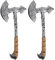 Homoyoyo 2 Pieces Hatchet Props Halloween Masquerade Vintage Toy Ornaments Props Accessories Cosplay Haunted Desktop Without Costume Barbaric Accessories Metal Bloody Silver