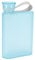 CHICIRIS Flache Wasserflasche, 380 Ml, Transparent, A5-Wasserflasche, Auslaufsicher, Rechteckig, Wasserflaschen, Handtasche, KüHlflasche FüR Outdoor-Sport, Fitnessstudio, Wandern, 4,1X6,4 (Blau)