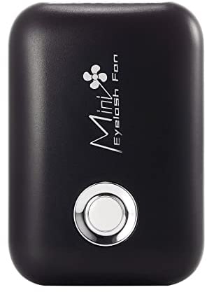 ThreeH Ventilateur pour cils Mini USB rechargeable Ventilateur électrique à main sans pale avec 3 vitesses réglables et support en T,Noir
