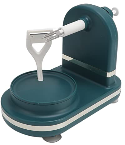 Pelapatate, Macchina per la Buccia di Frutta Utensili per Frutta e Verdura Pelapatate Pelapatate Multifunzione a Manovella in Acciaio Inossidabile PP per Cucina Casa (Verde scuro)