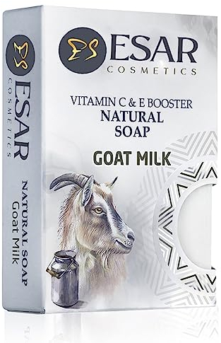 ESAR Ziegenmilchseife I mit Vitamin A, E, C und Selen - Haar & Gesichtsreinigung - Anti Akne Vitaminseife