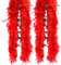 2 Stück Flauschige Federboa zum Basteln, Federboa,Länge 200cm,Feder-Schal,Turkeyfeder Verkleidungszubehör,Halloween-Handwerk,Hochzeitsdekoration,Federstola Federschal Kostüm Karneval Mottoparty,Rot
