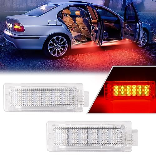 POPMOTORZ 2 Stücke LED Autotür Lichter, LED Innenbeleuchtung Autotürbeleuchtung für BMW 1 Series F20 F21 2 Series F22 F23 F45 F46 F87 3 Series F30 F31 F34 F35 F80 4 Series F32 F33 F36 F82, Rot