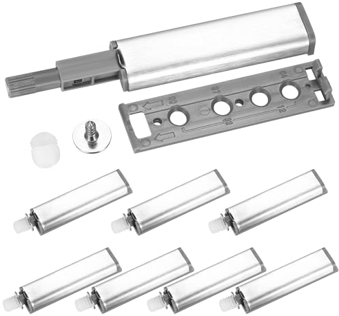 Drucktüröffner Push to Open Türöffner, 8 Stück Schrank Türöffner Schranktür Dämpfer, Magnetische Möbel Schrank Schublade Federschnäpper, Magnetschnäpper Druckschnapper Öffner Türschnapper