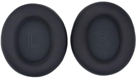 HoneTeek Replacement Life Q30 / Q35 Earpads for Anker Soundcore Life Q30 Q35 Headphones Foam Cover with Premium Protein Leather, Ear Cushion Ear Cups Cover Repair Parts (Black)