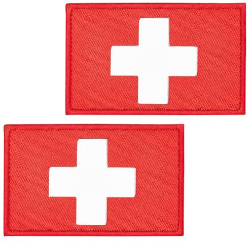 GORGECRAFT 4Stk Sanitäter Rotes Kreuz Aufnäher Erste Hilfe Morable Patches Moral Klettabzeichen Molle Kreuz Muster Dekorative Applikation Patch Für Rucksack Tasche Hut Kleidung Jacken Uniform