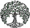 PATIKIL Metal Tree Wall Decor, Tree of Life Wall Sculpture Ornament Hanging Wall Decoration for Home Indoor Outdoor, Green Black