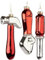 BRUBAKER Werkzeug Set - 3er Set Weihnachtskugeln aus Glas - Schraubendreher, Hammer und Schraubenschlüssel - 12 cm Werkzeug Baumkugeln für Handwerker - Mundgeblasen und Handbemalt - Rot