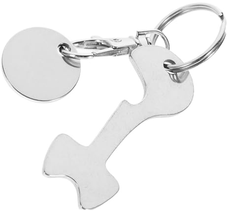 MAGICLULU Cart Token Shopping Trolley Keyring Shopping Cart Quarter Trolley Tokens Quarter Holder Keychain Pound Keyring Stainless Steel Accessories European and American