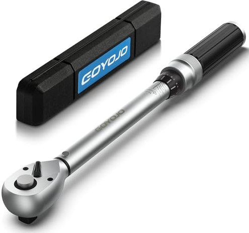 GOYOJO Drehmomentschlüssel 3/8 Zoll, 5-60Nm Motorrädern & Fahrrädern Drehmomentschlüssel, ±3% Fehlergenauigkeit Dual-Richtungs Einstellbarer 72-Zahn für Fahrrad, Motorrad und Autos Wartung