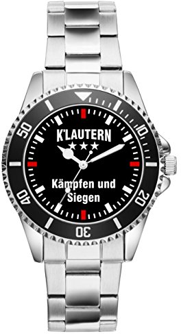 KIESENBERG Damenuhr Kaiserslautern Geschenk Artikel Idee Fan Armbanduhr Ø 33 mm Metallarmband Uhr D-2284