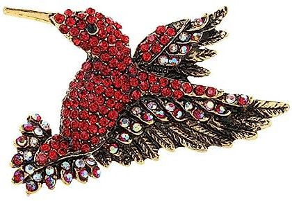 Holibanna 1Stk broch Vogel Brosche Schmuck Denim-Gürtel silberner Nasenstecker Kolibri-Bruststift Astronautenschlüssel Unisex-Vogelbrosche Birdie-Kragennadel Vogel Brustnadel Diamant