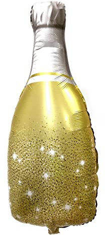 Gold Bottle Foil Balloon, 90cm (2 pack)
