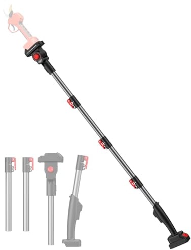 Asta di prolunga per potatori elettrici Makitaguchi, motoseghe tipo 50mm e mini motoseghe Asta telescopica Aostok (2m) Asta telescopica in alluminio con testa girevole a 180°