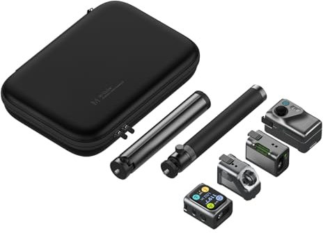 M-Cube Pro Laser Measuring Tool Combo:4 Modules Build to Adapt, M-Tripod & M-Protection Case, Rechargeable Modular Laser Distance Meter with Bilateral Laser, Digital Scale Roller | Bluetooth App