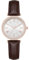 NUOVO Damenuhren Damen Quarz Armbanduhr mit Luxus Kristalldiamanten für Frauen Mädchen Elegantes Braunes Lederarmband Tägliches Leben wasserdichte Damenuhr Ideale Wahl für Geschenke