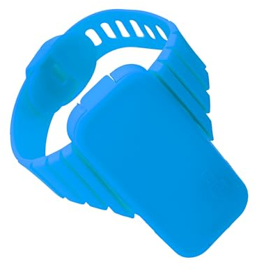 Moneytime – Geldbörse für Strand – Sommer, Pool – Armband für Münzen und Banknoten – wasserdicht aus Santopren – Aufbewahrungstasche – Unisex und bunt, blau, Taglia Unica, Casual