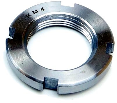Parts and Parts Tuerca de tuerca KM4 20 x 32 x 6 mm, DIN 981, fijación de eje de buje, tuerca roscada métrica, uso con arandela de seguridad DIN 5406, ideal para ejes y conjuntos de engranajes