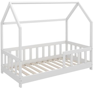 Oskar-Store VitaliSpa Hausbett Michelle, Weiß, 70x140 cm mit Rausfallschutz