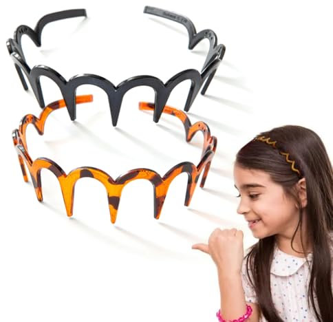 XPEX 4 Pièces Bandeau cheveux femme Bandeaux Zig Zag En Forme De Dents De Requin Peigne À Cheveux Bandeaux En Plastique De Forme Ondulée Accessoire pour Femmes Filles