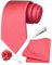 Branduce Krawatten- und Anstecknadel-Set für Herren, 8 cm, Koralle, Allgemeines