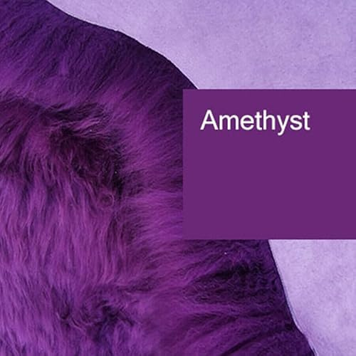 TOP ÖKO LAMMFELL SCHAFFELL Felle Amethyst LILA Violet NEU L-XL 80cm - 100cm
