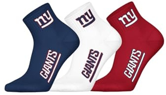 NFL Unisex Ny Giants 3pk Quarter Socks Sport socks (3er Pack)