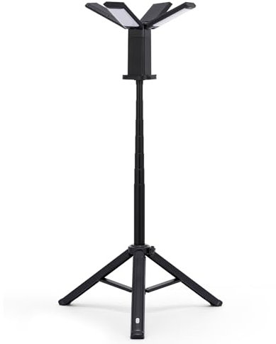 Tomshine Projecteur LED à Batterie (1500LM*4) avec Trépied en Aluminium de 155cm et Télécommande – 14000mAh, Réglage Continu de Luminosité & 3 Températures de Couleur & Fonction SOS, IPX5 pour Camping