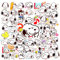 60 Stück Sno-py Stickers, Wasserdichte Anime Aufkleber für Skateboard, Cartoon Sticker Vinyl Stickers für Kinder Teenager Erwachsene Jungen Laptop Guitar Fotoalbum Auto Motorräder Fahrrad