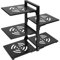 CROWNSHOP Pots and Pans Organiser Rack Adjustable Non-slip Dividers Pan Organiser for Cupboard Saucepan Storage Organizer Rack for Kitchen Counter Cabinet (5-Tier)